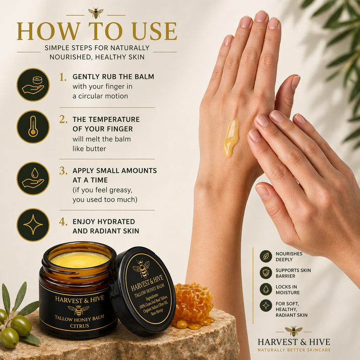 Harvest & Hive™ Organic Tallow Balm - Made in the UK 🇬🇧
