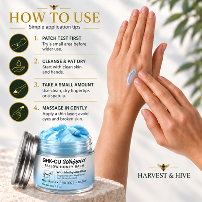 Harvest & Hive™ GHK-Cu Blue Tallow Balm - Made in the UK 🇬🇧